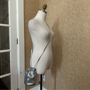 VTG Y2K 90s Silver Chain Link Mesh Metal Bag Purse Pouch